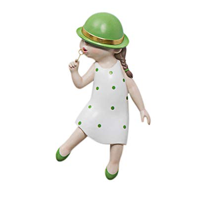 Hand-Painted Resin Blowing Bubbles Wall Sculpture - Boy & Girl Statue Decor for Kids Room, Playground, Nursery - Perfect for Children's Bedroom, Daycare Center & Playroom Decorations