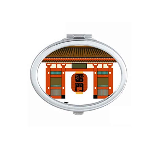 Traditional Japanese Chinese Temple Mirror - Portable Folding Double-Sided Makeup Mirror for Travel, Home Vanity & Professional Makeup Artists | Handmade Cultural Design