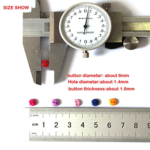 500pcs 6mm Tiny Resin Buttons for Doll Clothes Sewing - Mini Craft Buttons for DIY Doll Clothing, Baby Garments & Handmade Accessories - Perfect for Sewing, Scrapbooking & Craft Projects