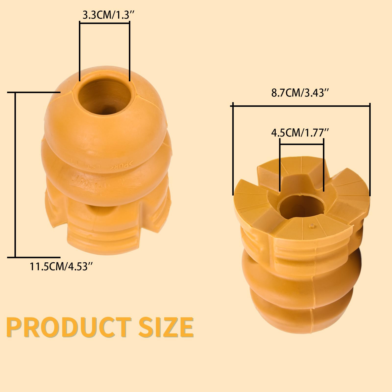 Kia Sorento 2005-2009 Rear Suspension Bump Stop Bumper Kit - 2PCS Strut Shock Spring Stopper (55151-3E001) Left & Right - Perfect for Off-Roading & Rough Terrain Driving