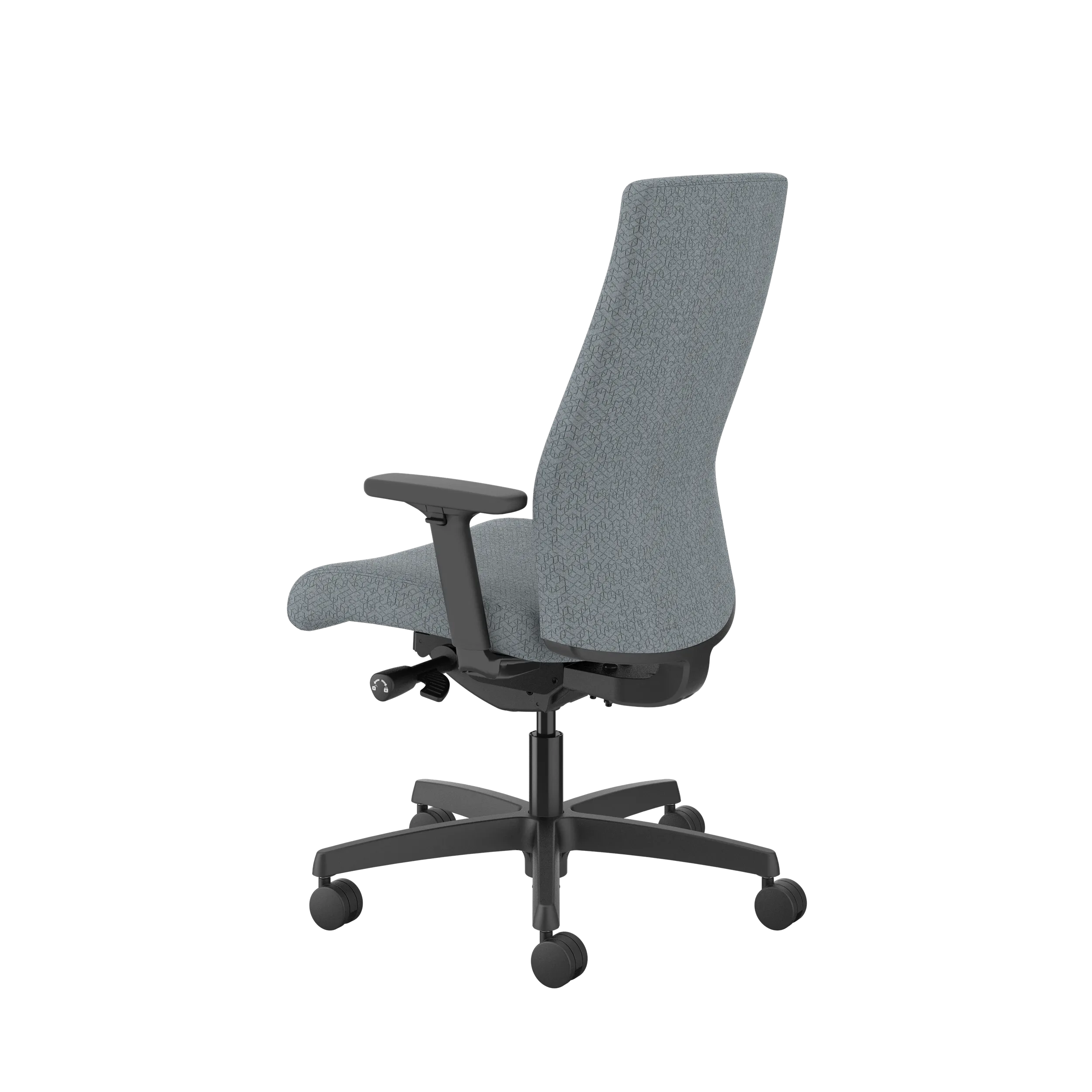 HON Ignition Upholstered Mid Back Office Chair - Ergonomic Mesh Task Chair with Adjustable Lumbar Support for Home & Office Workspace - Perfect for Long Hours of Computer Work and Video Conferencing