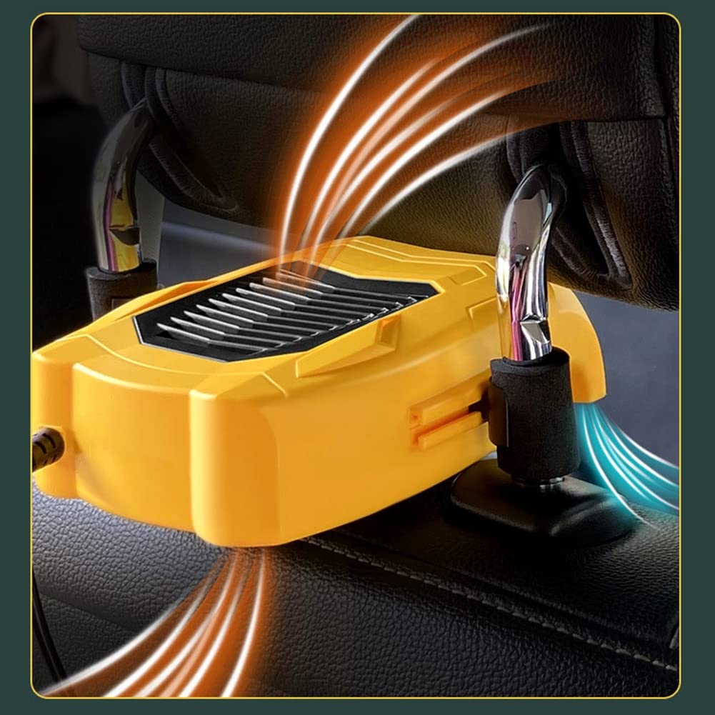 3-Speed USB Powered Electric Car Cooling Fan - Universal 110mm-168mm Headrest Backseat Fan for Vehicles | Portable Cooling Solution for Road Trips & Summer Commutes (Black)