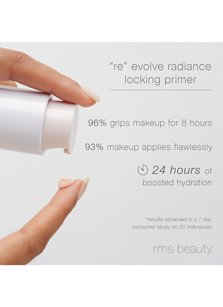 RMS Beauty Re Evolve Radiance Locking Primer - Illuminating Makeup Base for Flawless Skin | Perfect for Daily Wear & Special Occasions