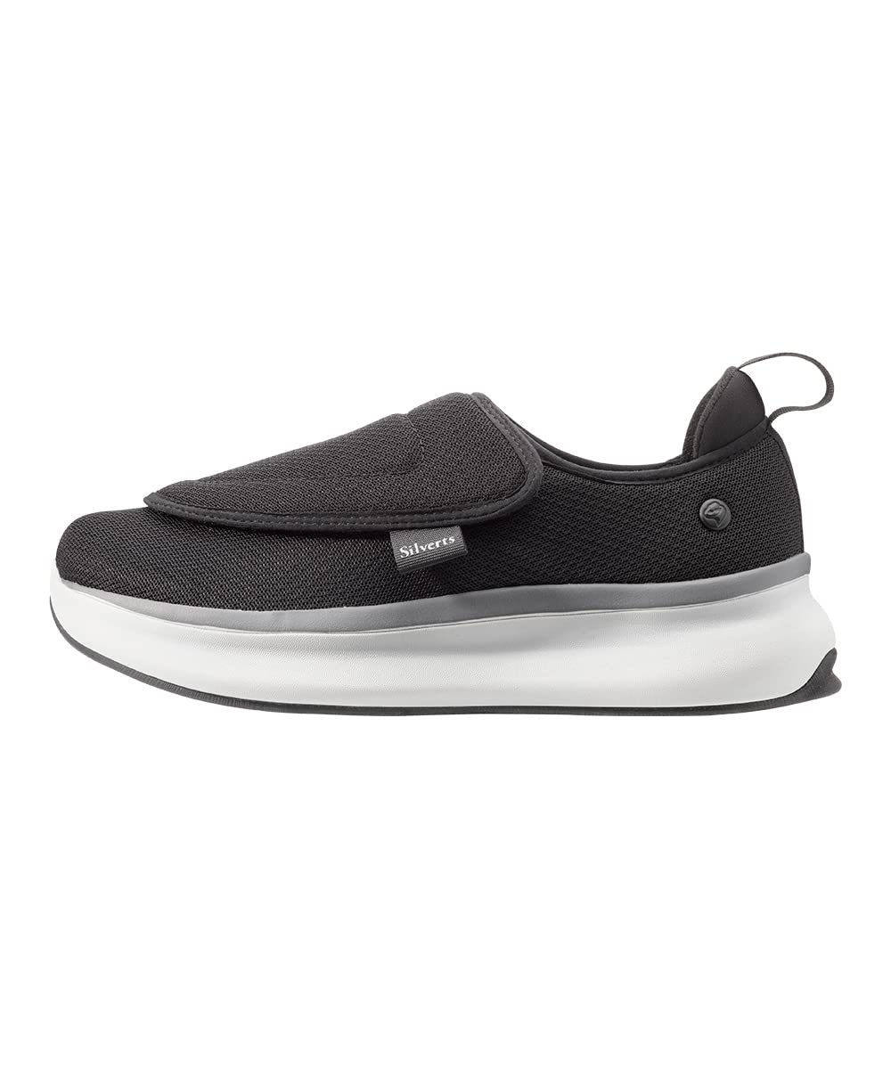 **Silvert's Adaptive Comfort Shoes for Men - Extra Wide Walking Shoes with Easy Touch Closures | Best Orthopedic Footwear for Seniors & Elderly | Ideal for Daily Walks, Travel & Mobility Support**