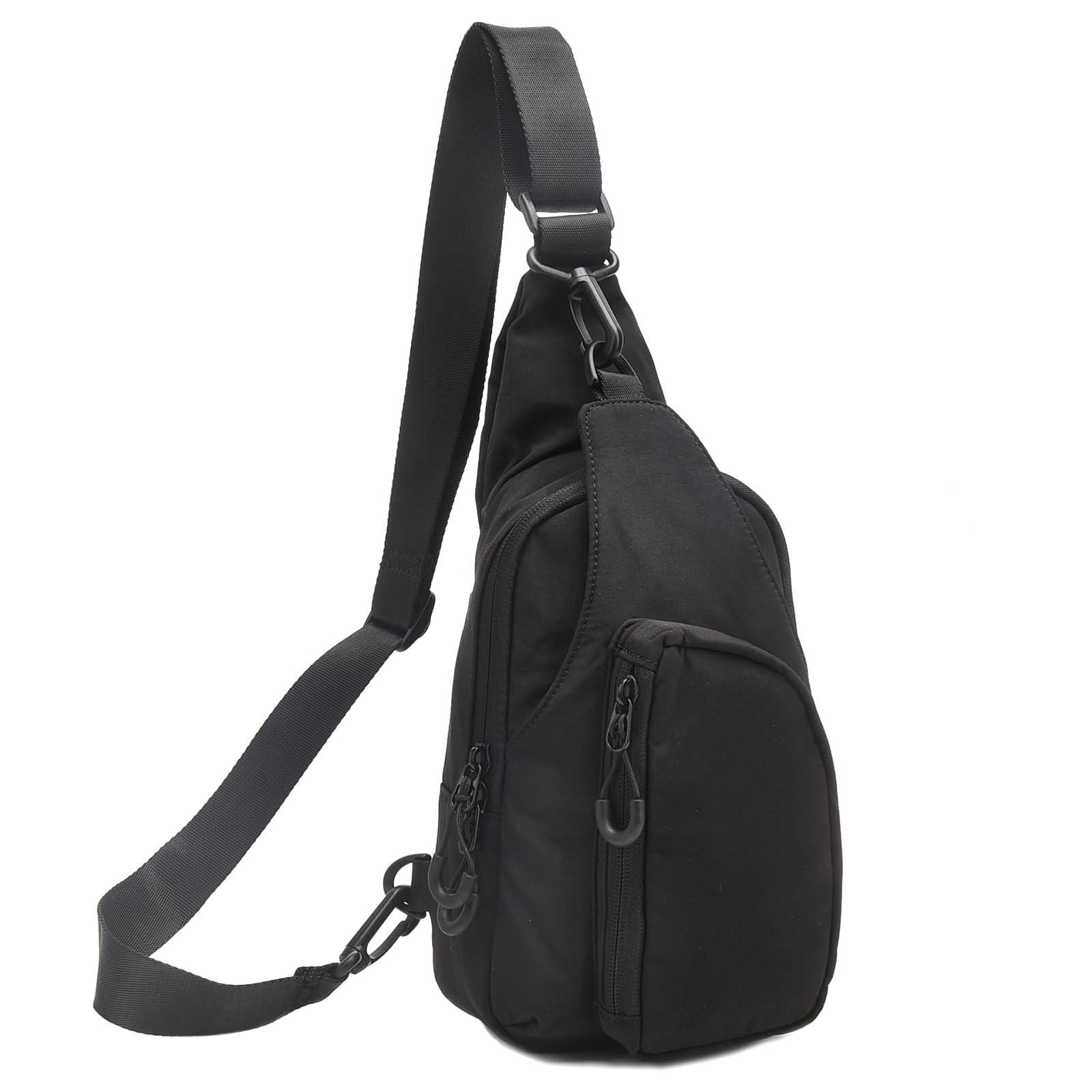 IHAYNER Small Sling Bag for Women - Lightweight Crossbody Fanny Pack Chest Bag - Perfect for Travel, Hiking & Everyday Use - Dark Black