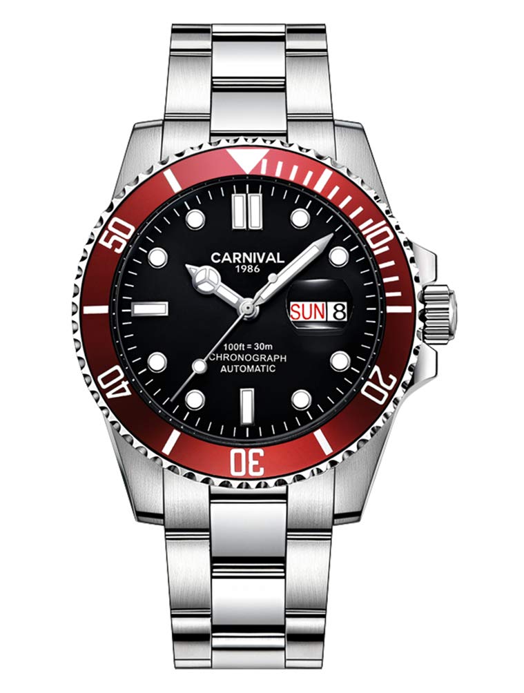 Waterproof Automatic Men's Watch with Luminous Hands - Self-Winding Mechanical Watch for Business, Casual & Outdoor Activities