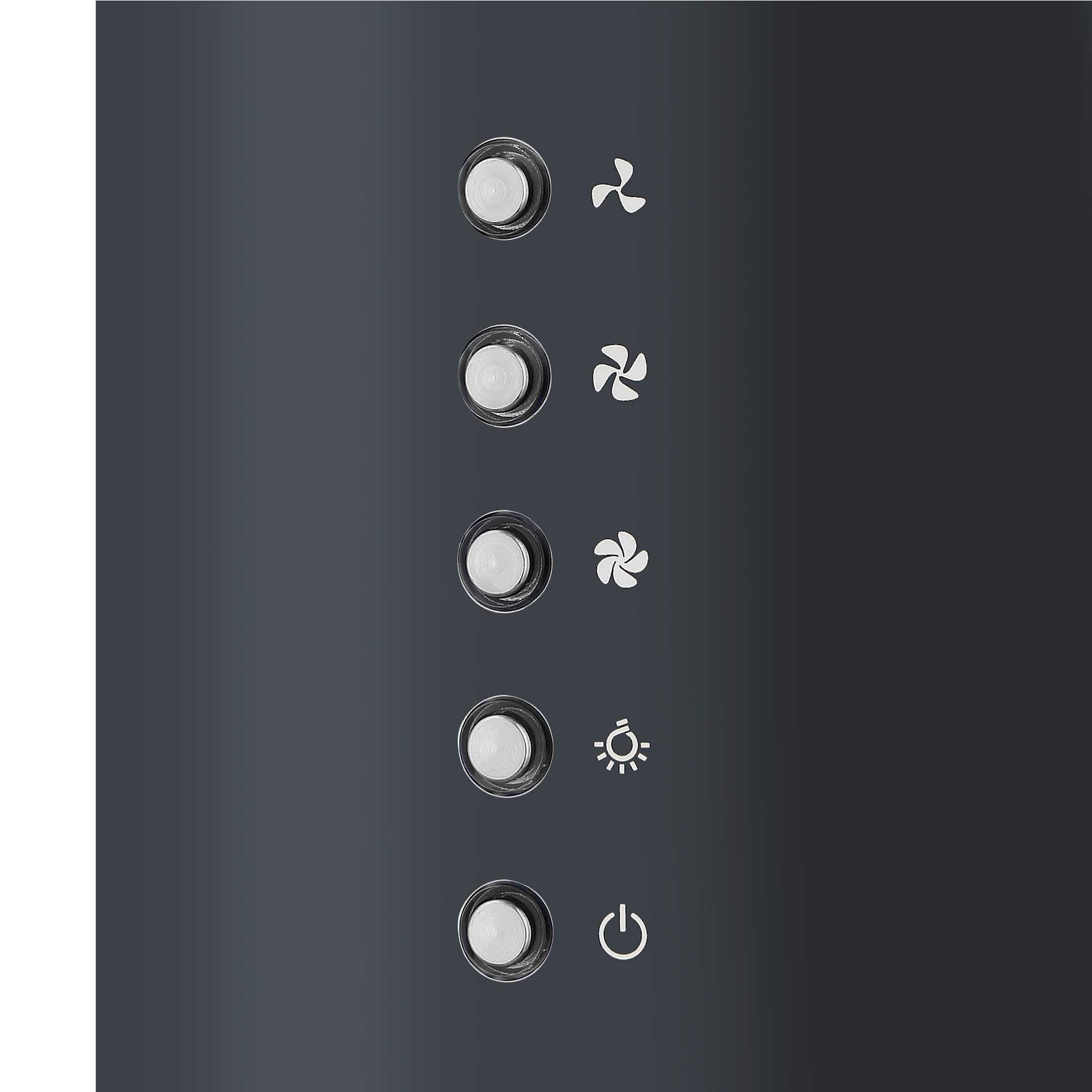 Baridi Island Range Hood - 35cm Pendant Style Kitchen Extractor with 3 Speed Settings - Black (DH219) - Perfect for Modern Open-Concept Kitchens and Restaurant-Style Cooking