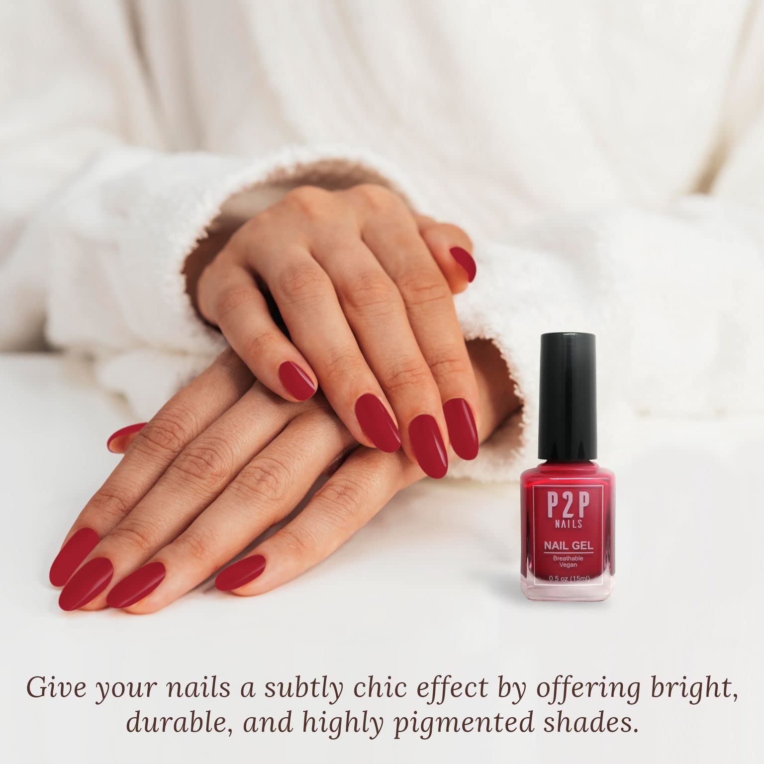 Vegan Burgundy Nail Gel Polish - Quick Dry Long Lasting Nail Art Gel with Smooth Texture - Vibrant Colors for Stylish Women - Perfect for Manicures, Pedicures & Nail Art Designs (Cherrific!)