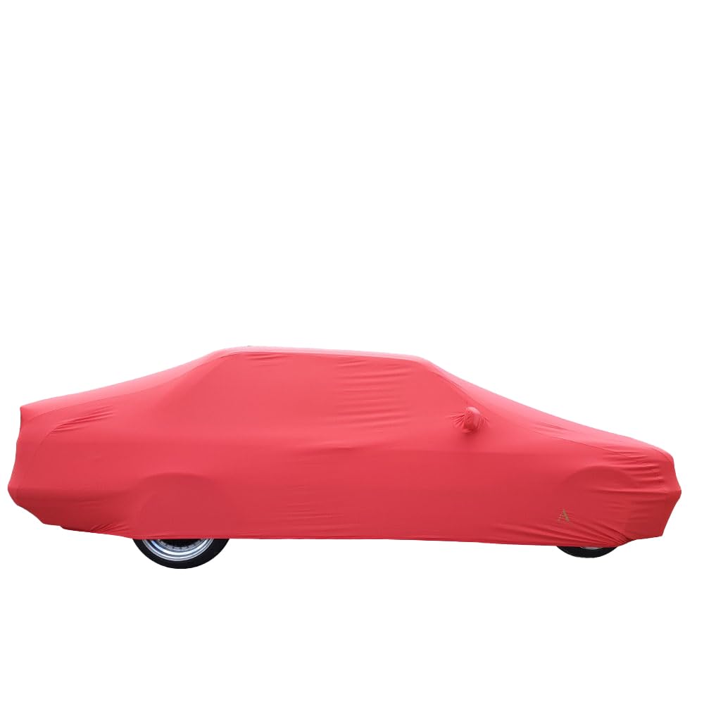 Premium Indoor Car Cover for BMW 3-Series (E30) - Custom Fit, Red with Mirror Pockets | Dust & Scratch Protection for Garage Storage & Car Shows