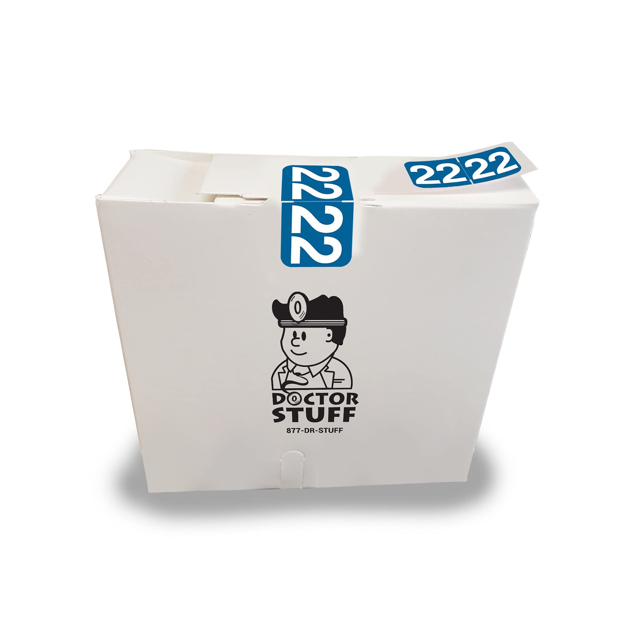 2022 Year Stickers - Blue End Tab File Folder Labels, 500/Roll, 3/4