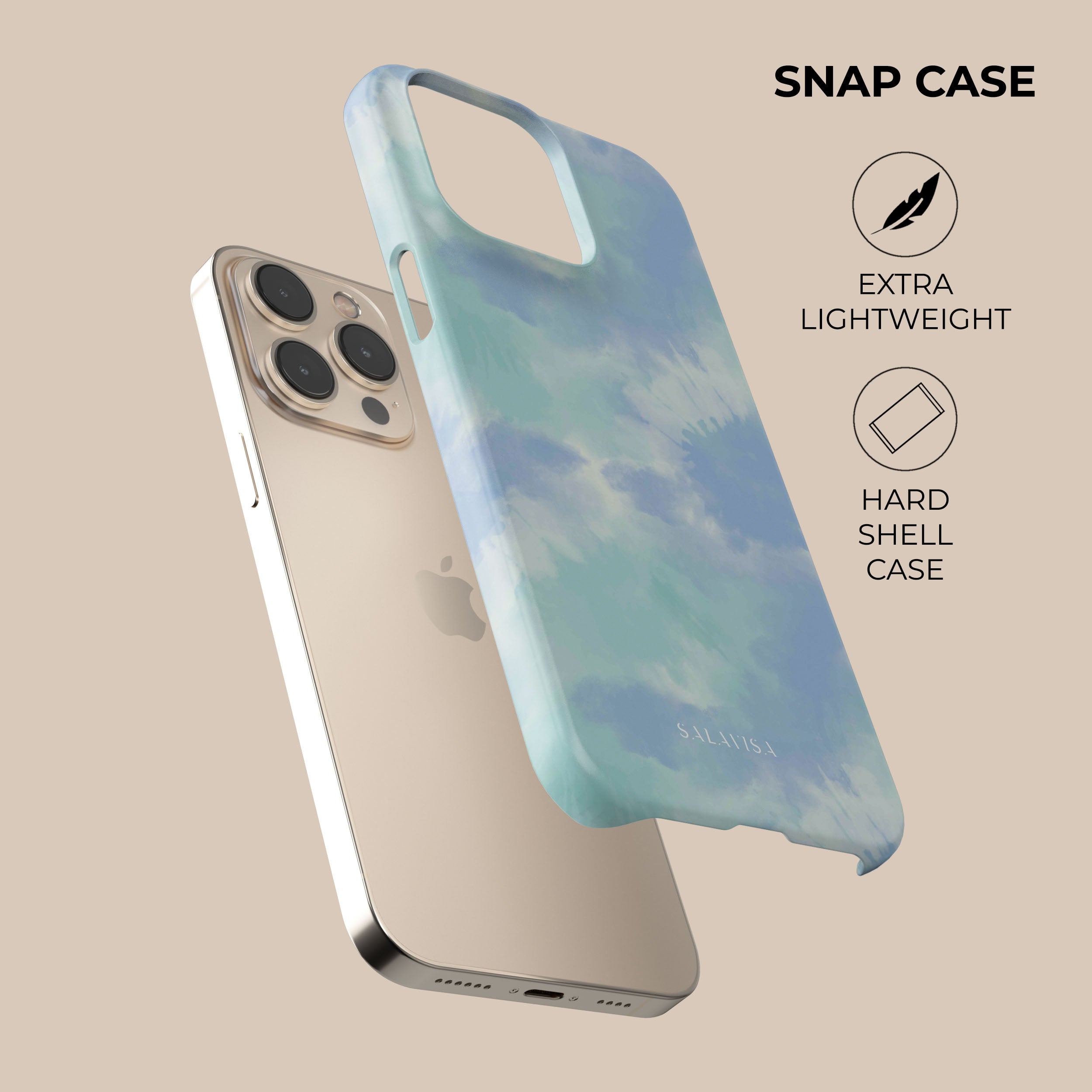 Ocean Green Tie Dye Phone Case for iPhone 15/14/13/12/11 Pro Max - Trendy Marble Swirl Design with Shockproof Protection - Perfect for Beach, Festival & Summer Outfits
