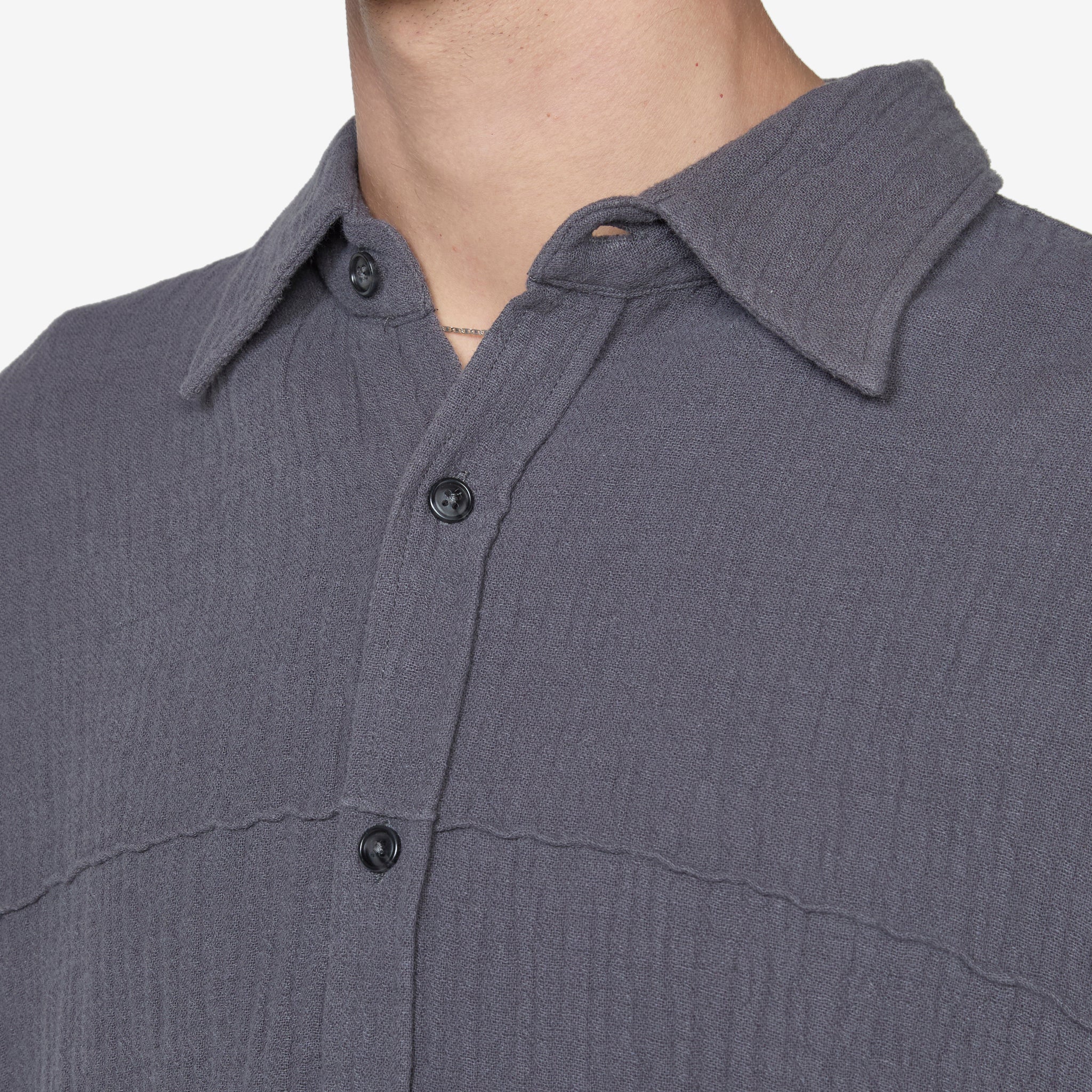 Premium Double-Layered Grey Shirt for Men - Comfortable & Stylish Casual Wear for Everyday Outfits and Office Attire