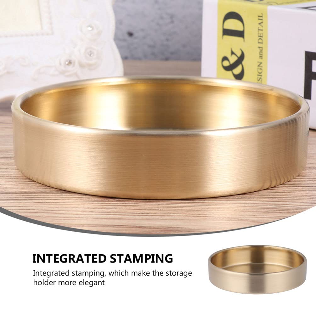 Cabilock Round Storage Tray - Multipurpose Desktop Organizer for Cosmetics, Jewelry & Small Items | Mirror Tray Container for Vanity, Bathroom & Office Organization