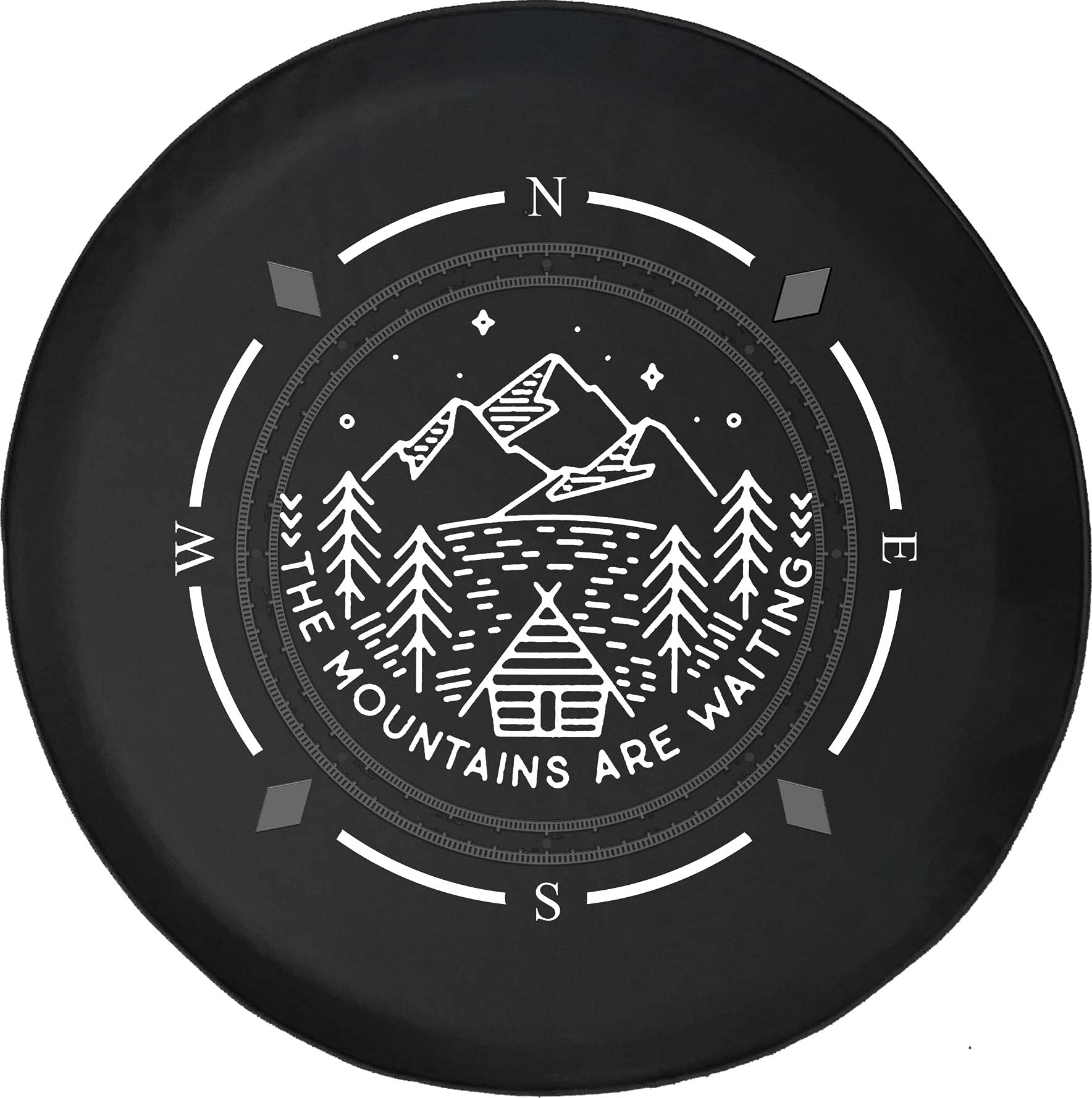 Premium American Unlimited Spare Tire Cover with Compass Design - Durable SUV, Trailer & RV Wheel Cover Accessories for Jeep, Truck & Off-Road Vehicles | Perfect for Camping, Road Trips & Outdoor Adventures