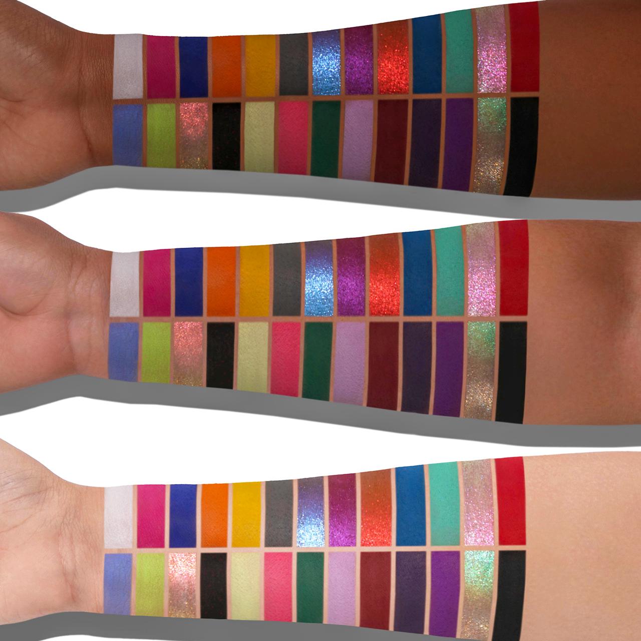 Vibrant Calavera Eyeshadow Palette - 12 Highly Pigmented Colors for Day & Night Makeup Looks | Perfect for Halloween, Dia de los Muertos & Festive Celebrations