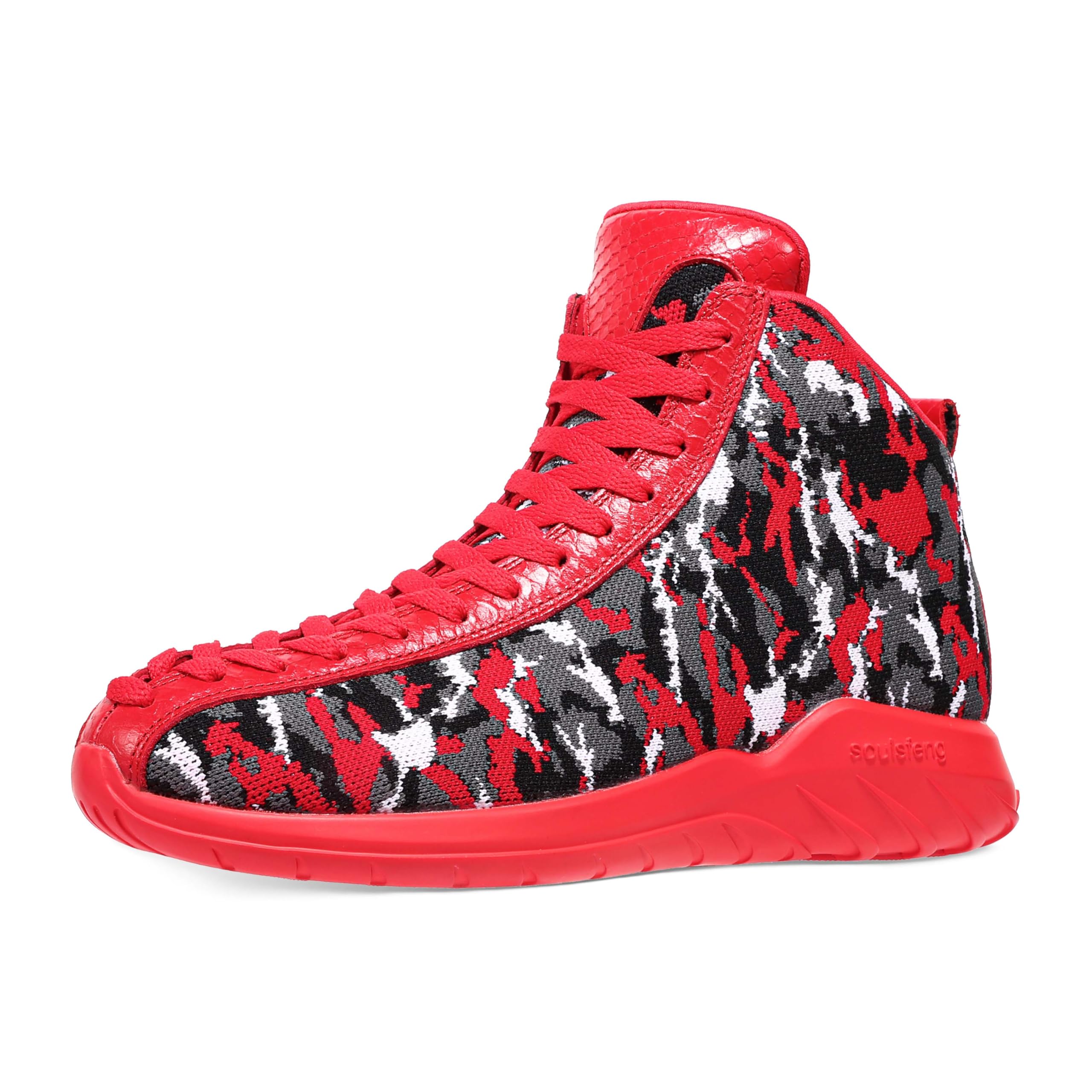 Soulsfeng Men's High Top Basketball Shoes - Breathable Non-Slip Athletic Sneakers for Outdoor Running, Walking & Sports | Perfect for Gym, Streetwear & Casual Wear