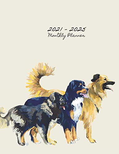 2021-2025 Monthly Planner with German Shepherd & Dog Friends Design - Cute Pet Lover Calendar for Office, School & Home Organization (18-Month Agenda) - Perfect for Dog Owners, Students & Professionals