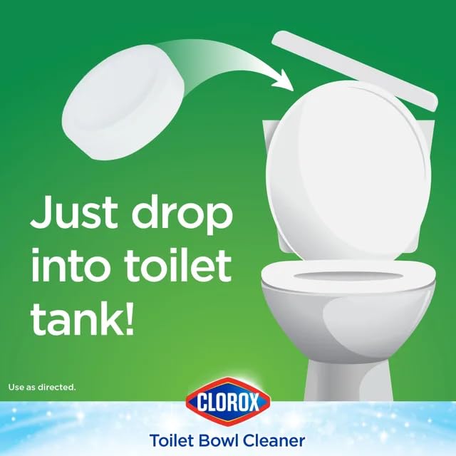 Clorox Automatic Toilet Bowl Cleaner Tablets with Bleach - 1 Count Pack | Bleach Cleaning Tablets for Toilet Tanks | Keeps Toilet Fresh Between Cleanings | Ideal for Homes, Offices & Restrooms