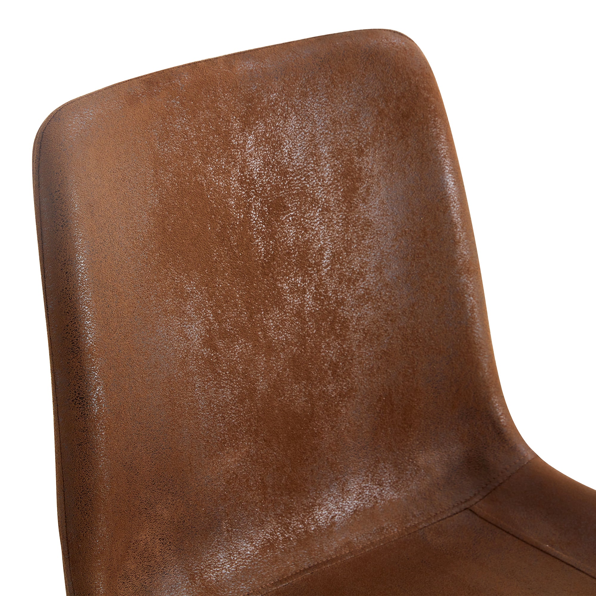 Premium Brown Suede Dining Chair with Black Metal Legs - Ergonomic Curved Cushion Design for Ultimate Comfort - Perfect for Restaurants, Kitchens, Bedrooms & Offices - Set of 6 Modern Chairs for Home and Commercial Use