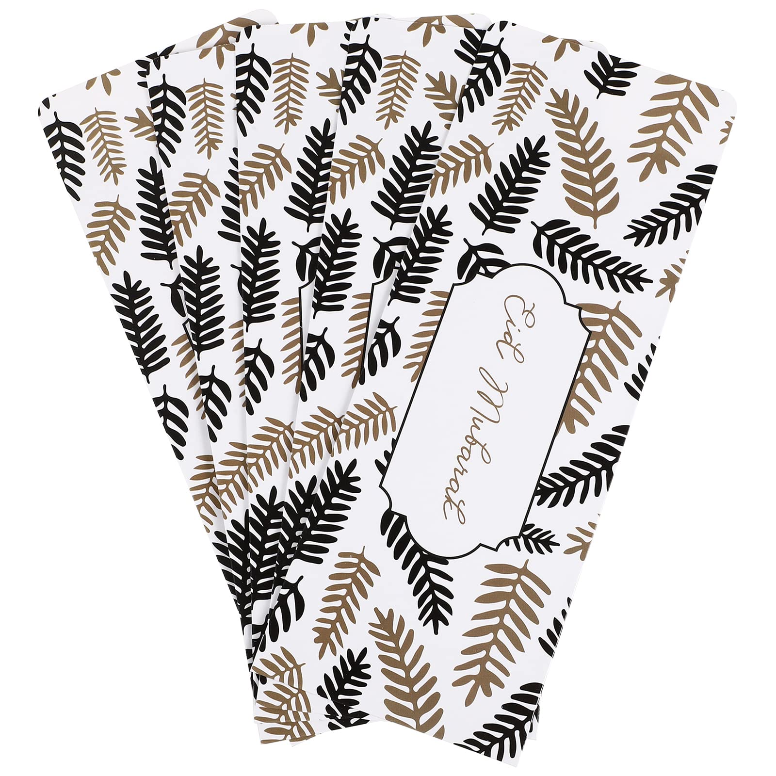 LUOZZY 5-Pack Creative Leaf Design Eid Mubarak Money Envelopes - Green Paper Gift Cash Holders for Eid al-Fitr Celebrations, Wedding Favors, and Party Supplies (Style A)