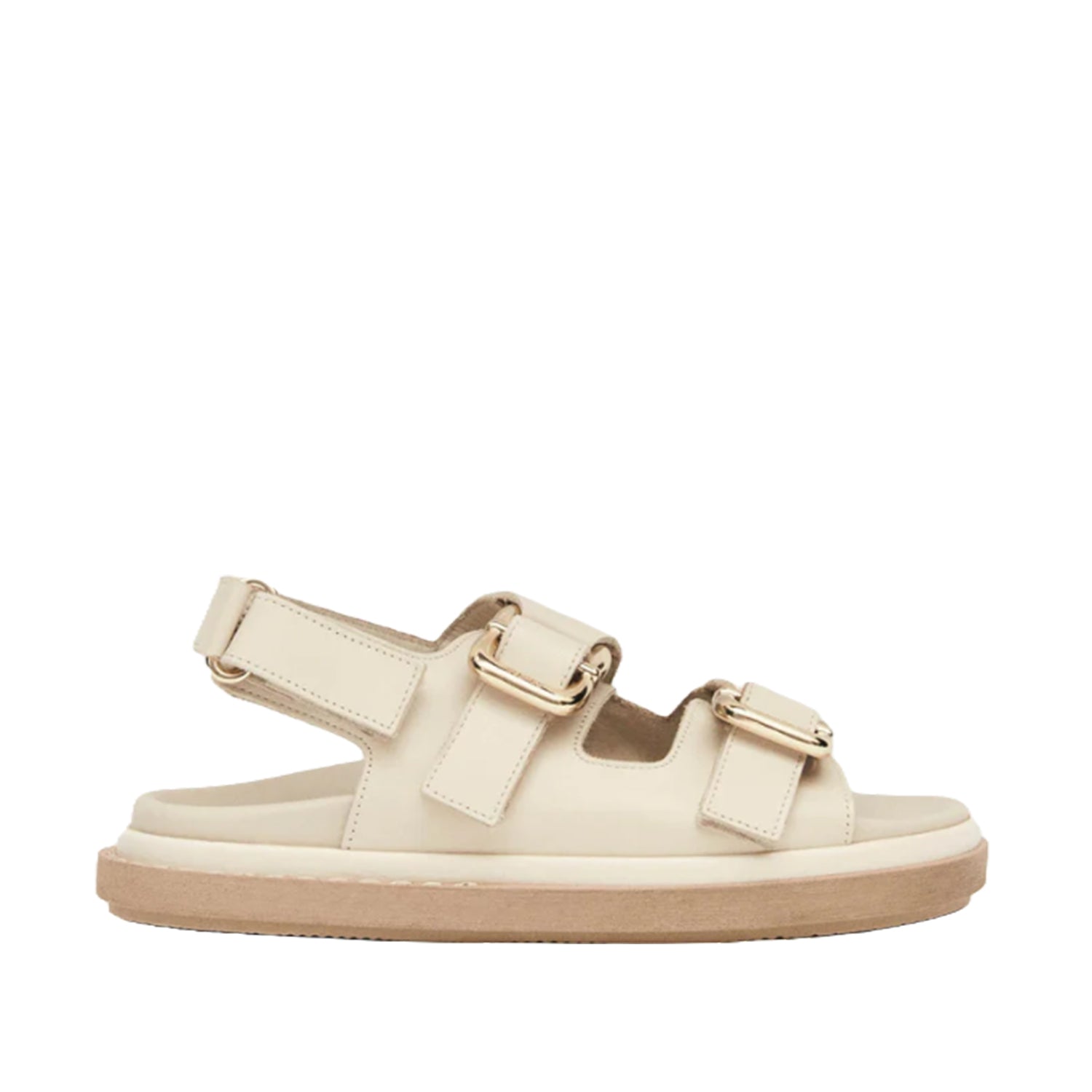 Alohas Women's Harper Leather Sandals in Cream | Comfortable & Stylish Summer Shoes for Beach, Travel & Casual Outfits