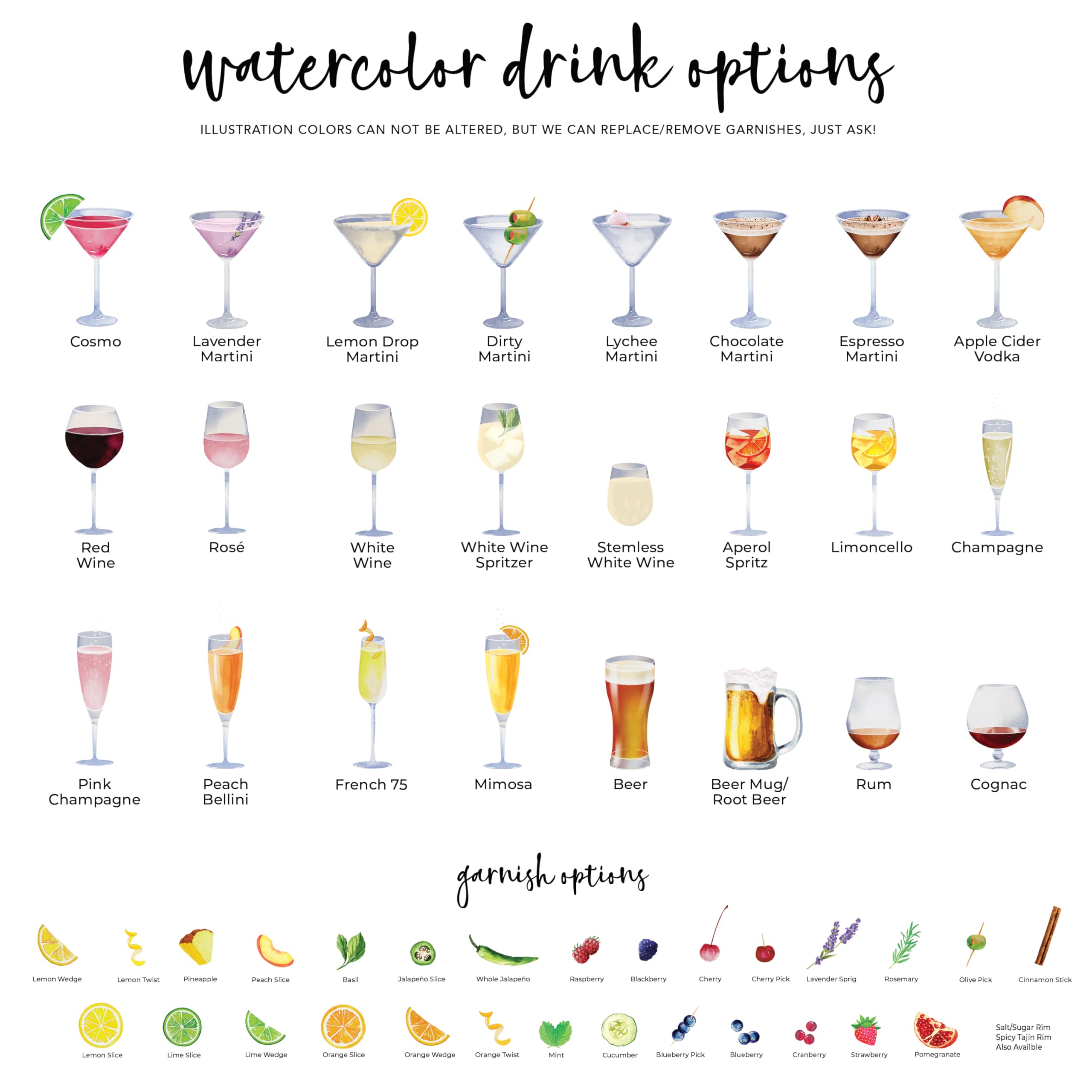 Custom Acrylic Signature Cocktail Sign - 10