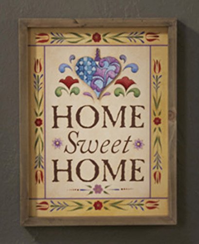 Jim Shore Home Sweet Home Framed Print - Handcrafted Americana Decor for Living Room, Bedroom & Office - Perfect Housewarming Gift & Wall Art for Home Decor