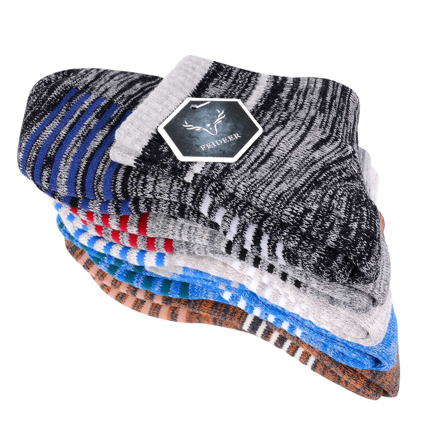 FEIDEER Men's Hiking Socks - Moisture Wicking & Breathable for Outdoor Adventures, Camping, and Trekking