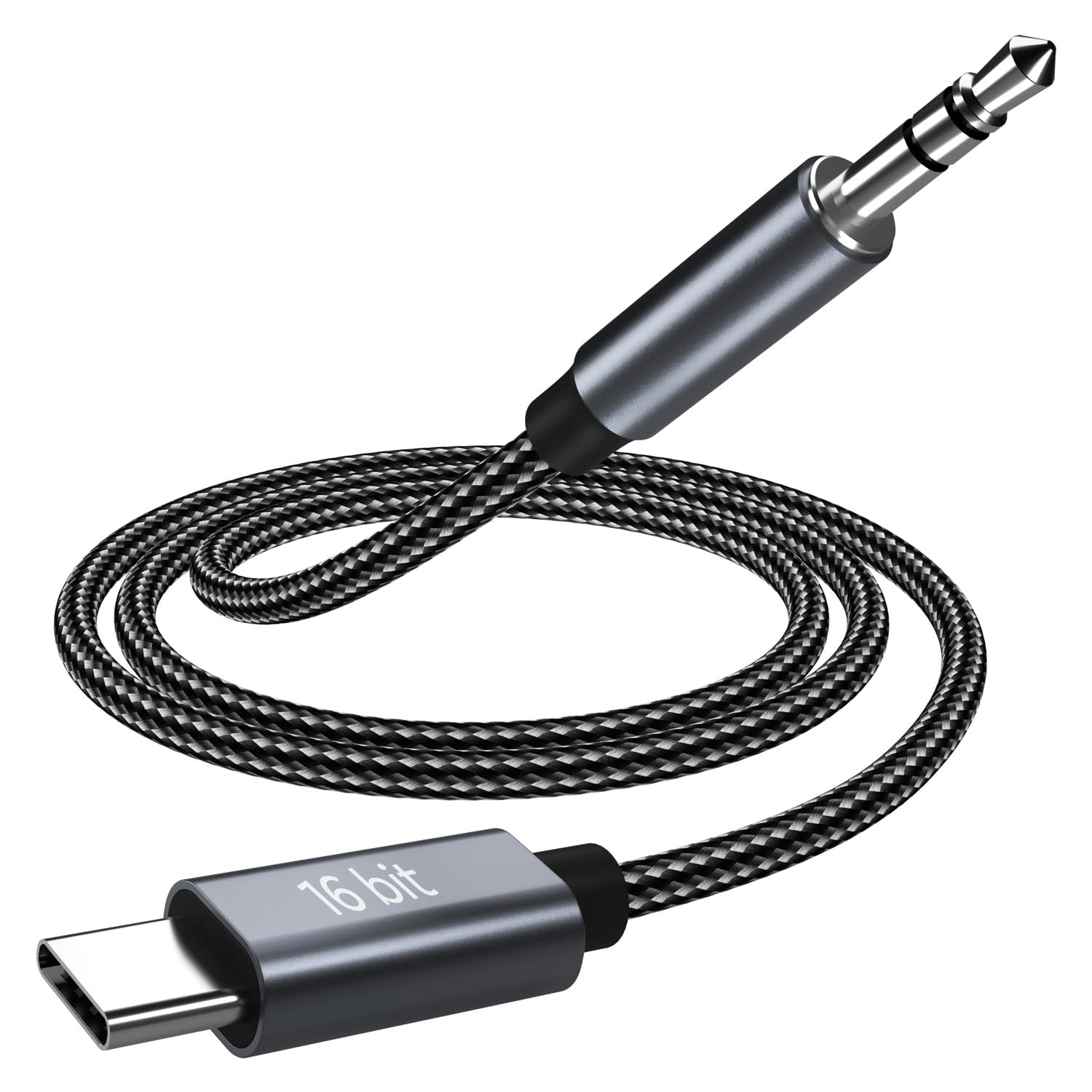 MMOBIEL USB-C to 3.5mm Audio Aux Jack Cable - 16Bit Hi-Fi Stereo Type C to Headphone Adapter - Compatible with iPhone 16/15, iPad Pro, Samsung Galaxy S25/S24/S23/S22 - 3.3ft Car Audio Cable for Music, Gaming & Hands-Free Calling