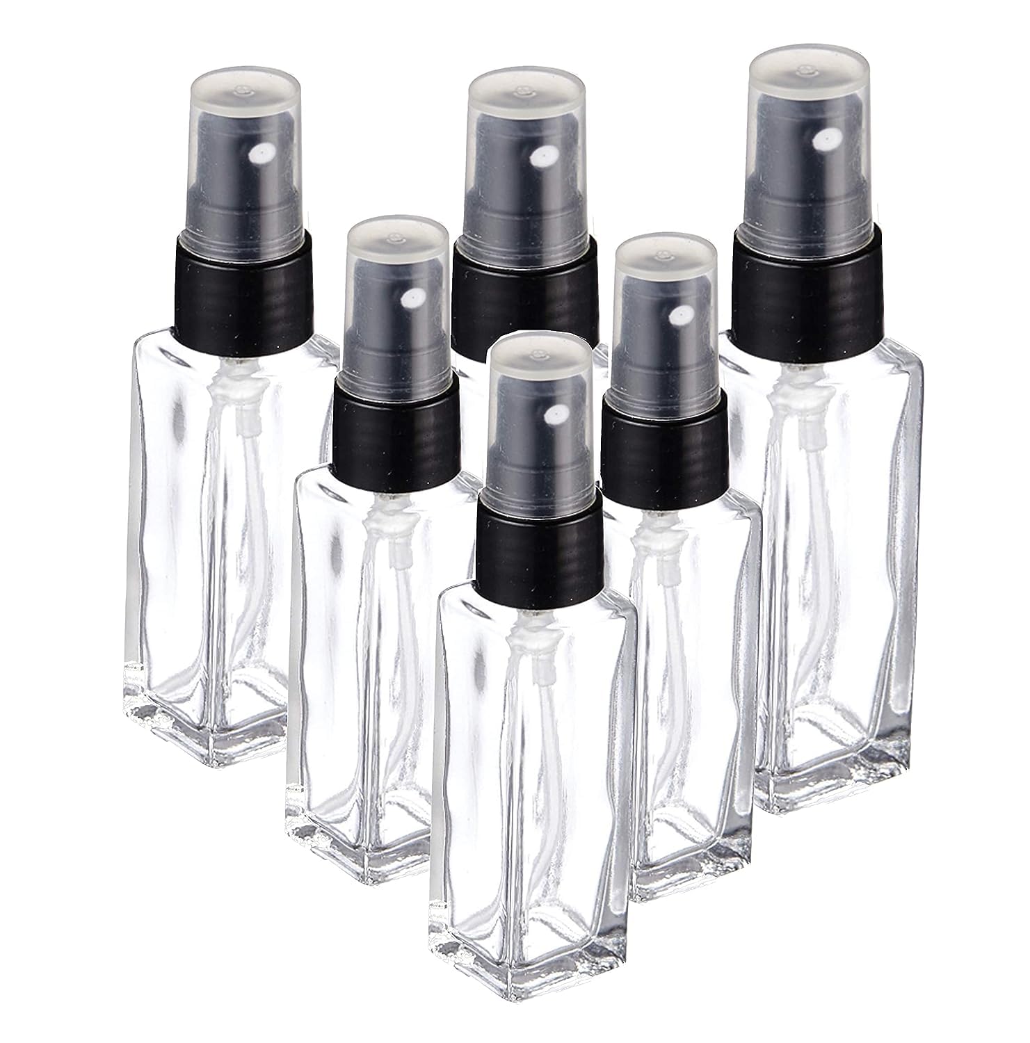 6-Pack 8ml Refillable Clear Glass Perfume Bottles with Spray Pump - Travel Essential for Perfume, Aromatherapy Oils & Fragrant Water Blends | Perfect for DIY, Gifts & On-the-Go Use