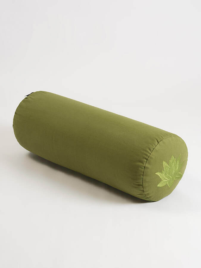 Organic Cotton Buckwheat Meditation Bolster Cushion for Yoga & Zen Relaxation - Perfect for Yoga Studios, Home Meditation & Stress Relief