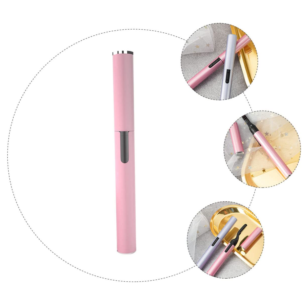 FOMIYES Battery-Powered Heated Eyelash Curler - Automatic Lash Lifting Brush with Travel-Friendly Compact Design - Perfect for Home Use, Travel & Professional Makeup Application