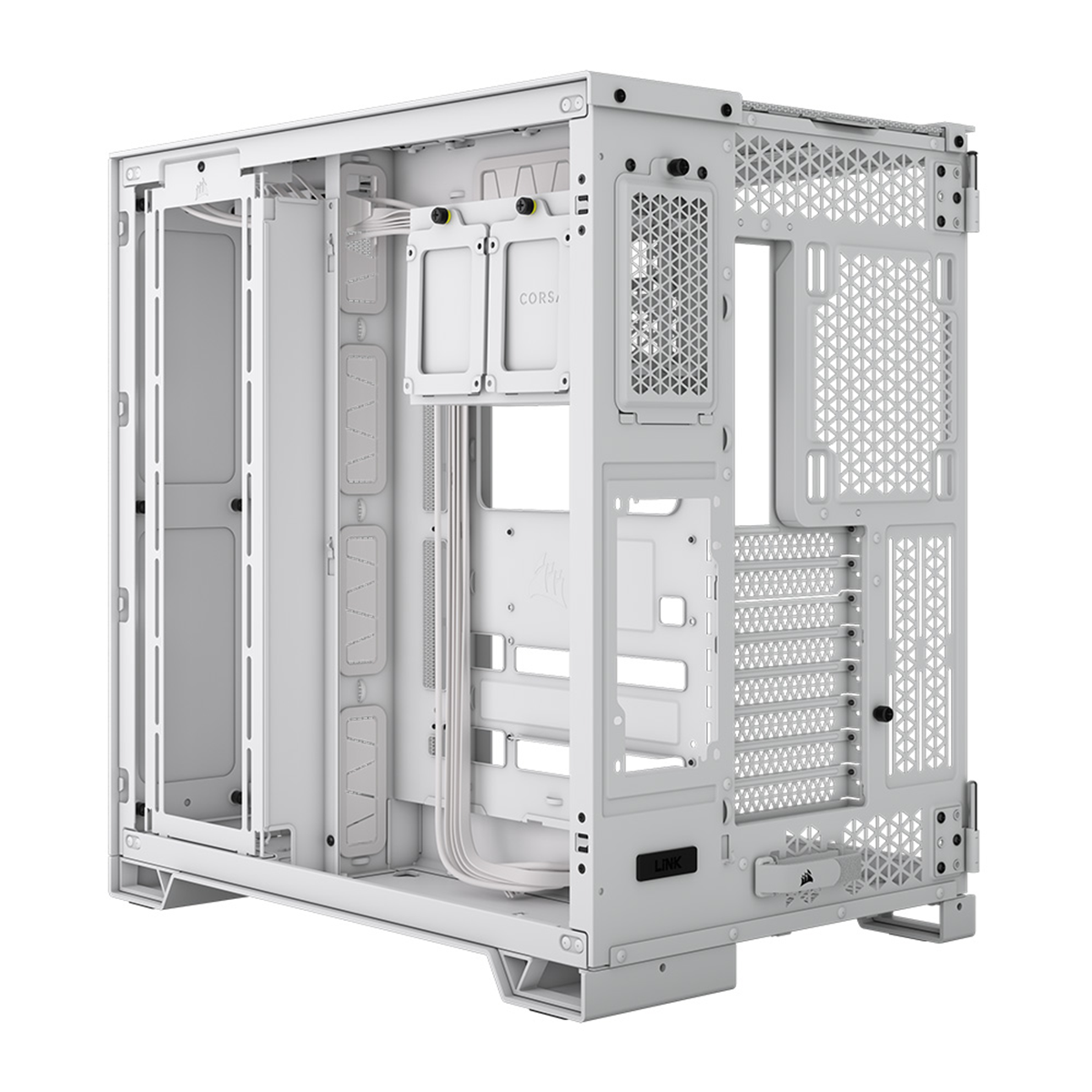 Corsair 6500D Airflow Mid Tower PC Case - Tempered Glass White - High Airflow Design for Gaming & Workstation Builds - Perfect for Streamers & Content Creators