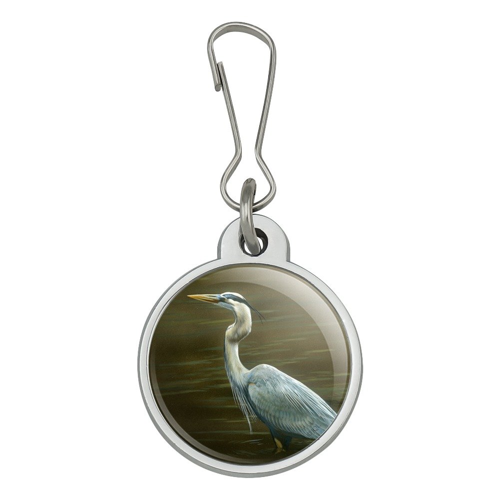 Great Blue Heron Zipper Pull Charm - Stylish Handbag & Luggage Accessory for Travel, Backpacks, and Fashion Bags
