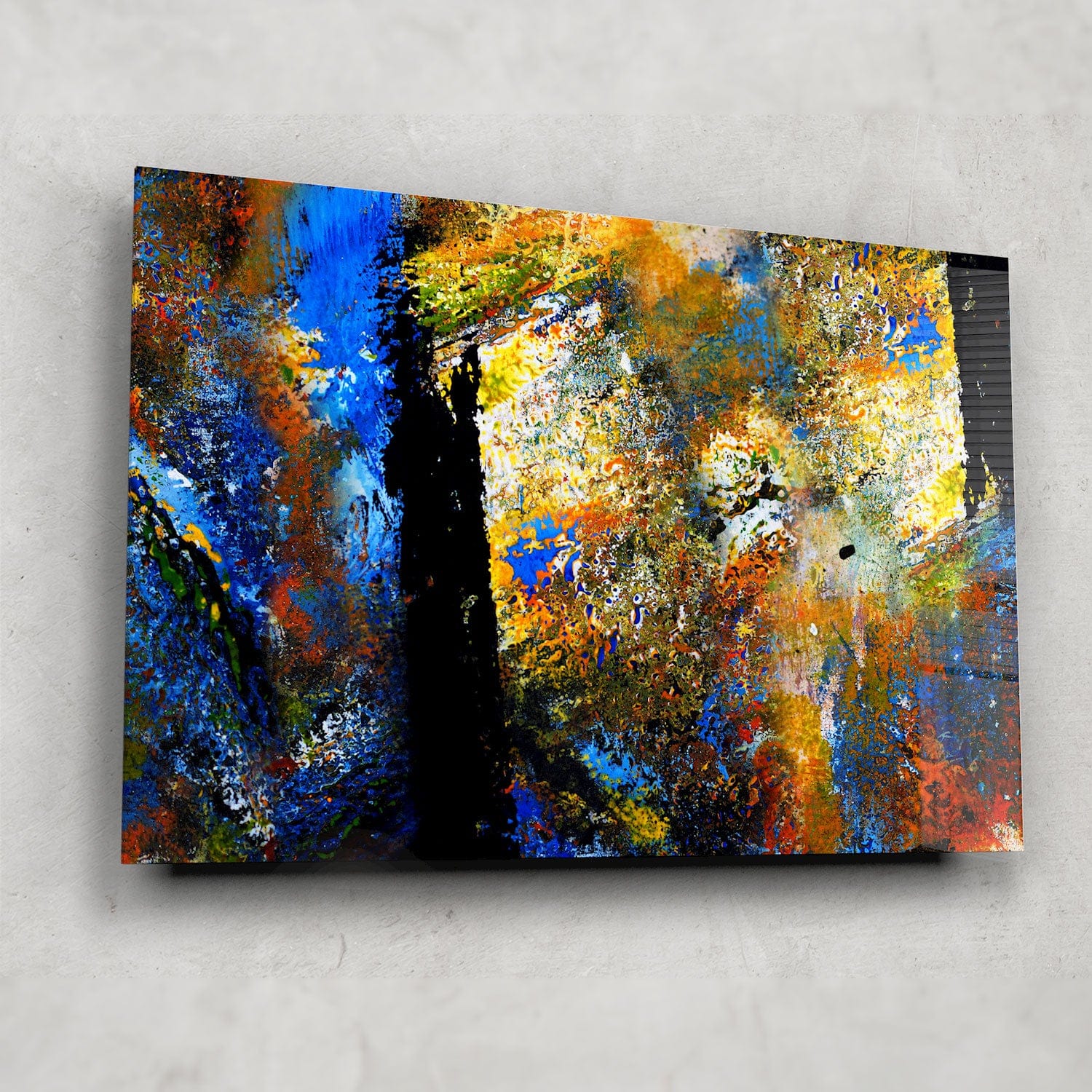 Abstract Face Tempered Glass Wall Art - Modern Home Decor for Living Room, Bedroom & Office | Shatter-Resistant & Stylish Design