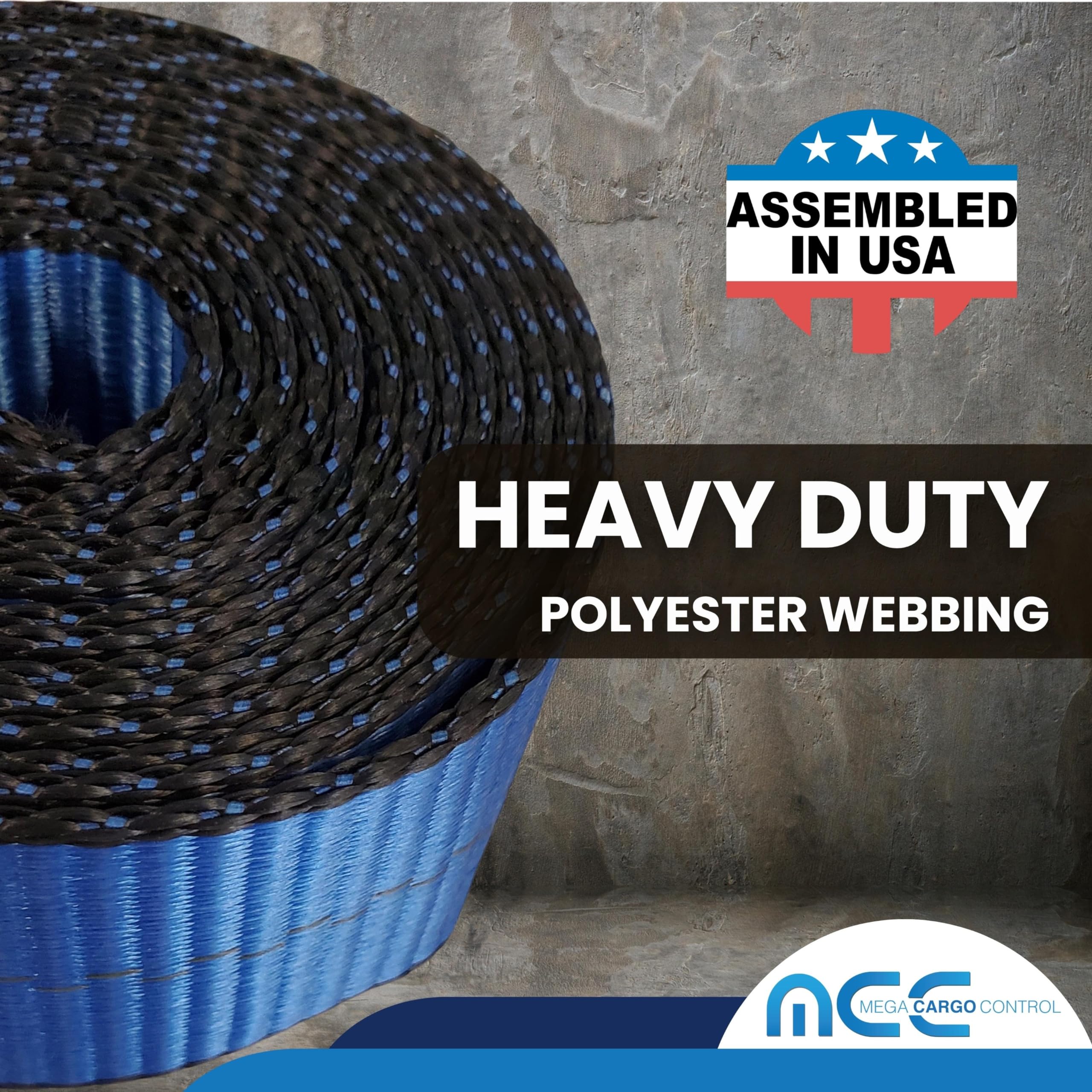 2 Inch x 10 Foot Heavy Duty Car Ratchet Straps with Twisted Snap Hooks - 3,333 lbs Break Strength, Blue Tie Down Straps for Flatbed Trailers, Trucks & Motorcycle Transport (6-Pack) - Secure Your Cargo for Road Trips & Hauling