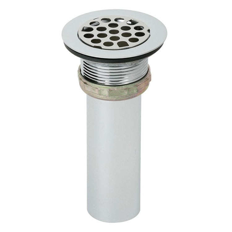 2 Pack Type 304 Stainless Steel Drain Fitting with Grid Strainer & Tailpiece - Kitchen Sink, Bathroom, Laundry Room Drainage Solution