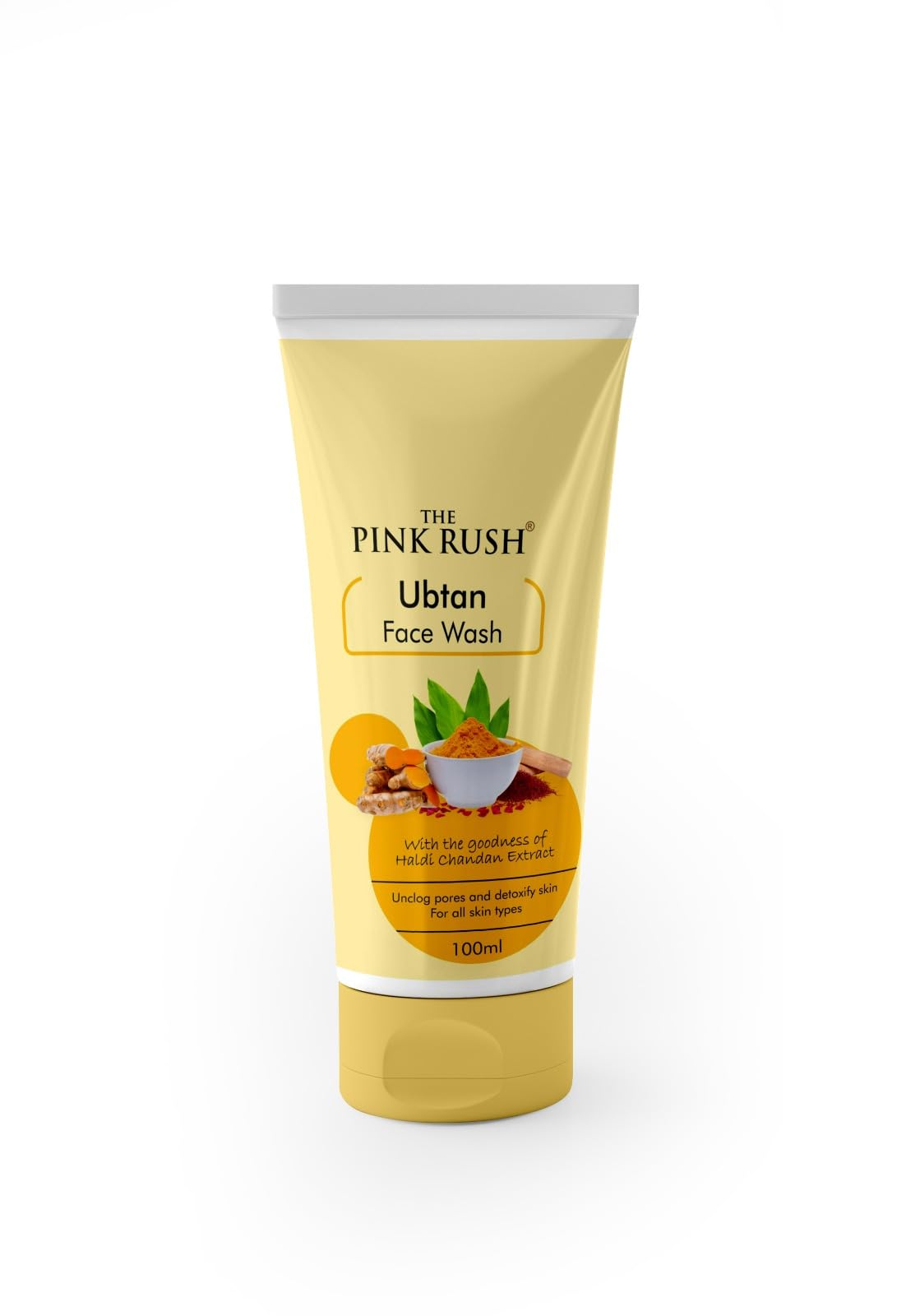 Pink Rush Ubtan & Strawberry Face Wash Combo for Men & Women - 100ml Each | Brightening & Exfoliating Facial Cleanser for Glowing Skin | Perfect for Daily Skincare Routine & Acne-Prone Skin