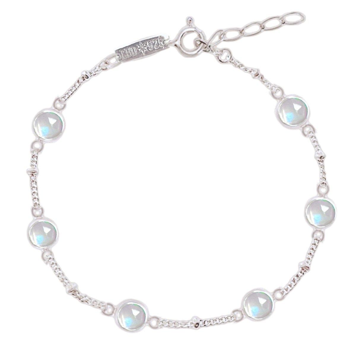 Laihas Eternal Moonstone Bracelet for Women - Healing Crystal Jewelry for Meditation, Yoga & Spiritual Balance | Elegant Handmade Adjustable Beaded Bracelet Gift