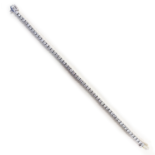 14K White Gold Diamond Bracelet for Women - Elegant Tennis Bracelet for Everyday Wear & Special Occasions