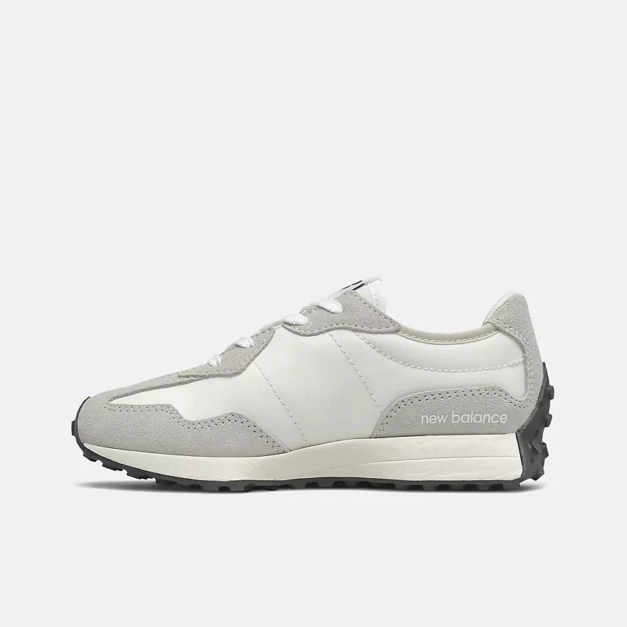 New Balance 327 Silver Kids Sneakers - Lightweight & Comfortable Running Shoes for Boys & Girls - Perfect for School, Sports & Everyday Wear