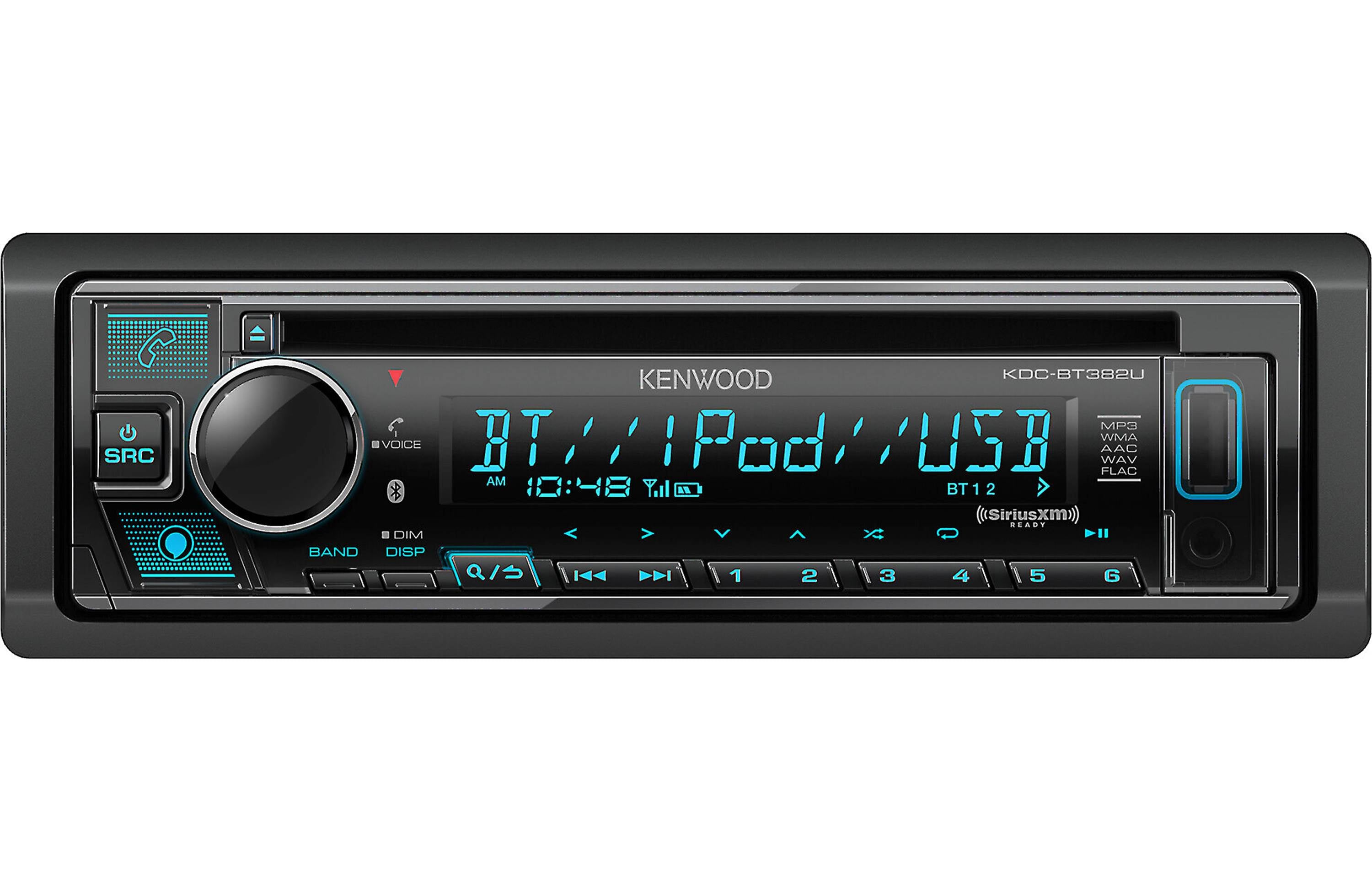 Kenwood KDC BT382U Bluetooth CD Receiver - Car Stereo with USB/AUX Input & Hands-Free Calling for Road Trips & Commuting