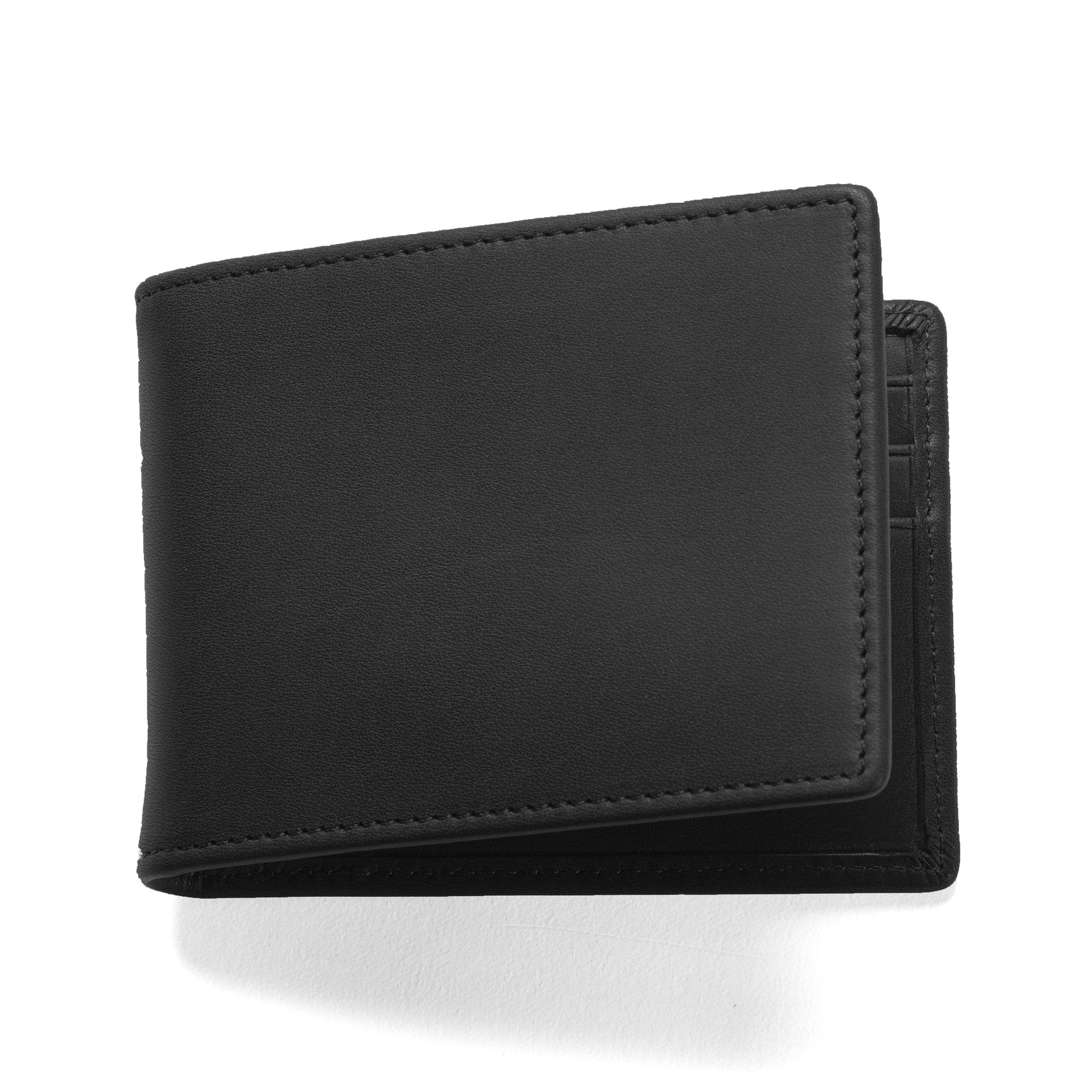 RFID Blocking Bifold Wallet with Money Clip - Black Onyx Genuine Leather for Men | Slim & Secure for Everyday Carry, Travel & Business