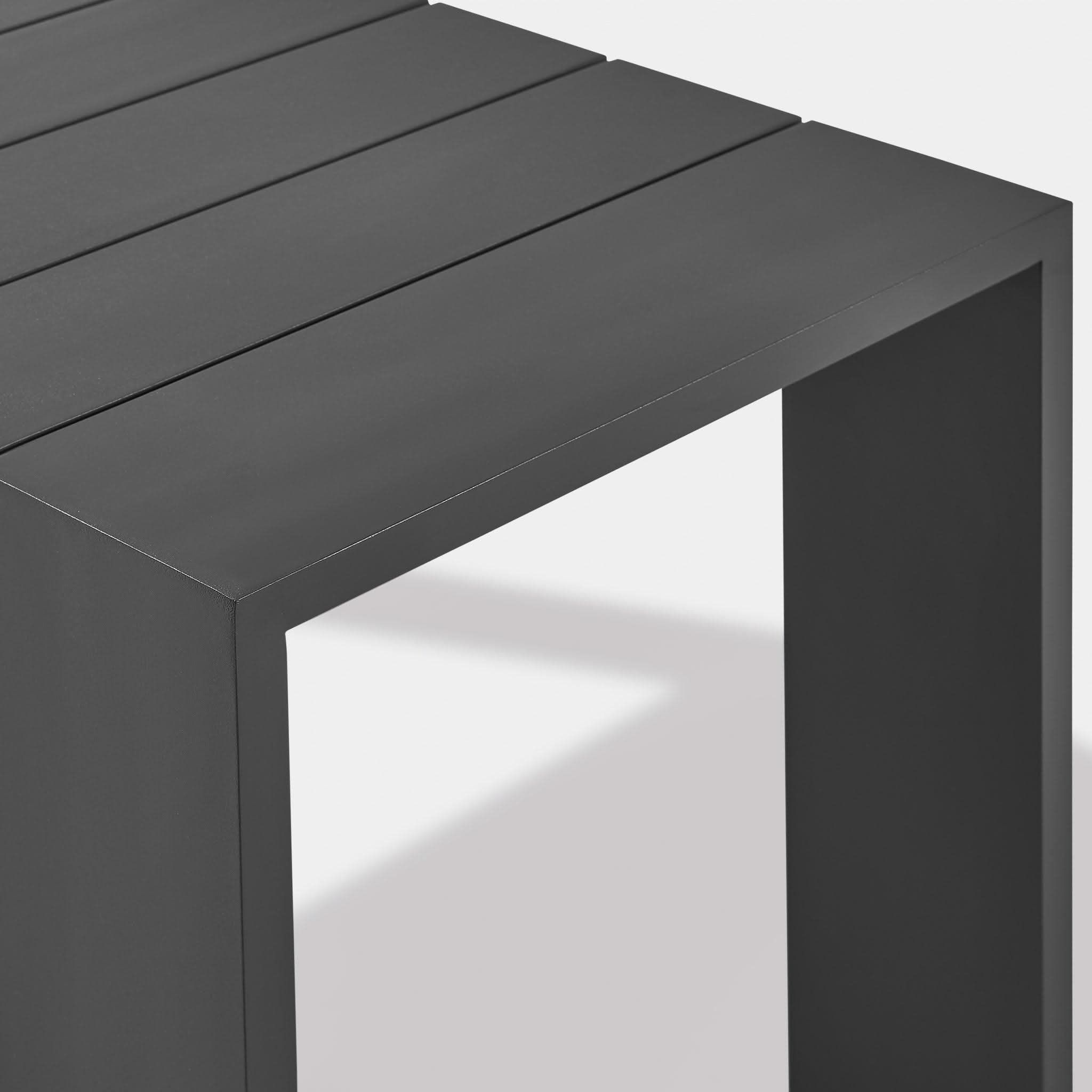 Hayman Aluminum 61 Console Table - Modern Industrial Entryway Sofa Table for Living Room, Hallway & Office - Durable Metal Frame with Wooden Top - Perfect for Small Spaces & Home Decor