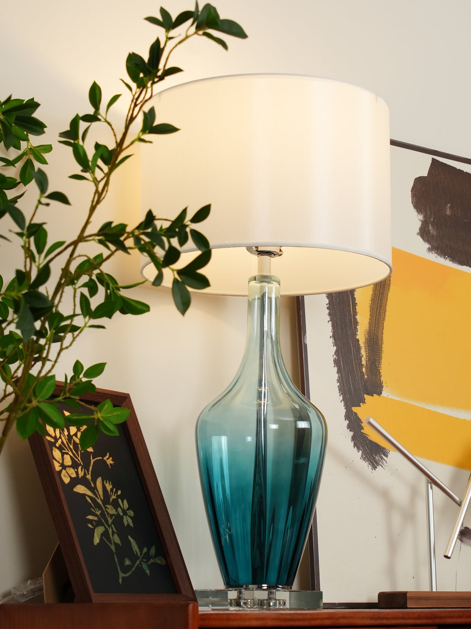 Hagano Modern Table Lamp - Adjustable LED Desk Light for Home Office, Bedroom & Living Room - Warm White & Cool White Dimmable Lighting for Reading, Working & Relaxing
