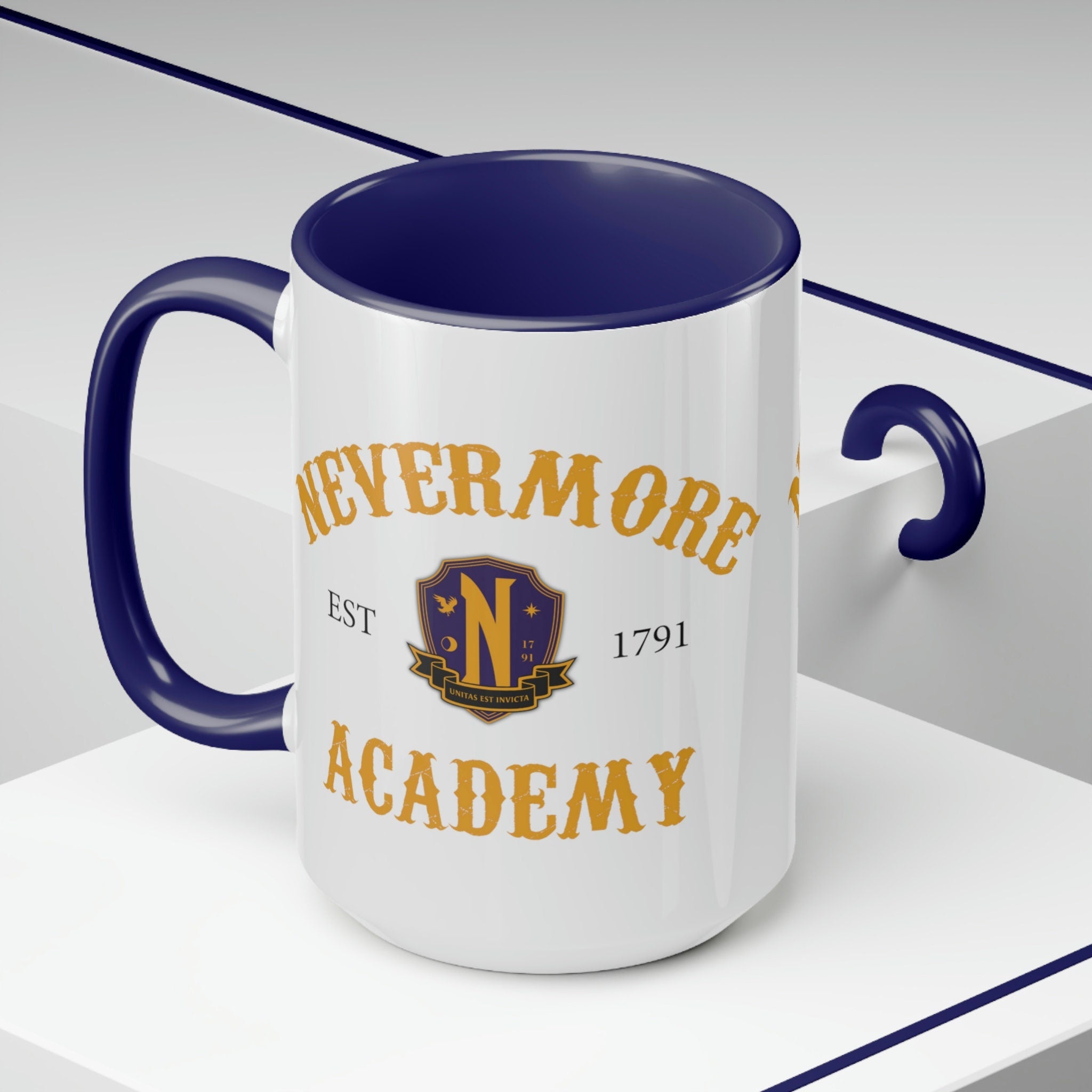 Nevermore Academy Coffee Mug - Wednesday Addams Inspired Ceramic Cup - Gothic Horror TV Show Merch - Perfect for Coffee, Tea & Hot Drinks at Home or Office