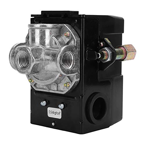 4 Hole Automatic Pressure Switch Control Valve for Air Compressor - Easy to Install Energy Saving Air Compressor Regulator - Perfect for Workshop, Garage & DIY Projects