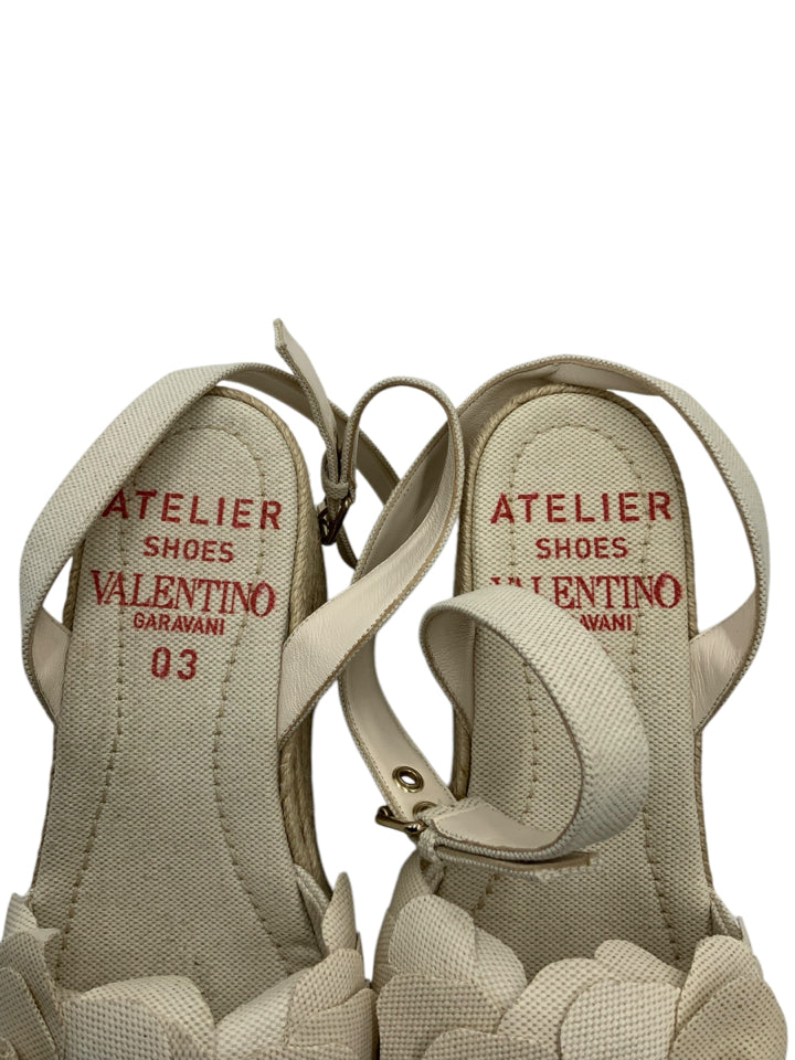 Valentino Atelier 03 Rose Edition Women's Wedge Sandals Size 40 (US 10) - Perfect for Summer Weddings & Beach Vacations