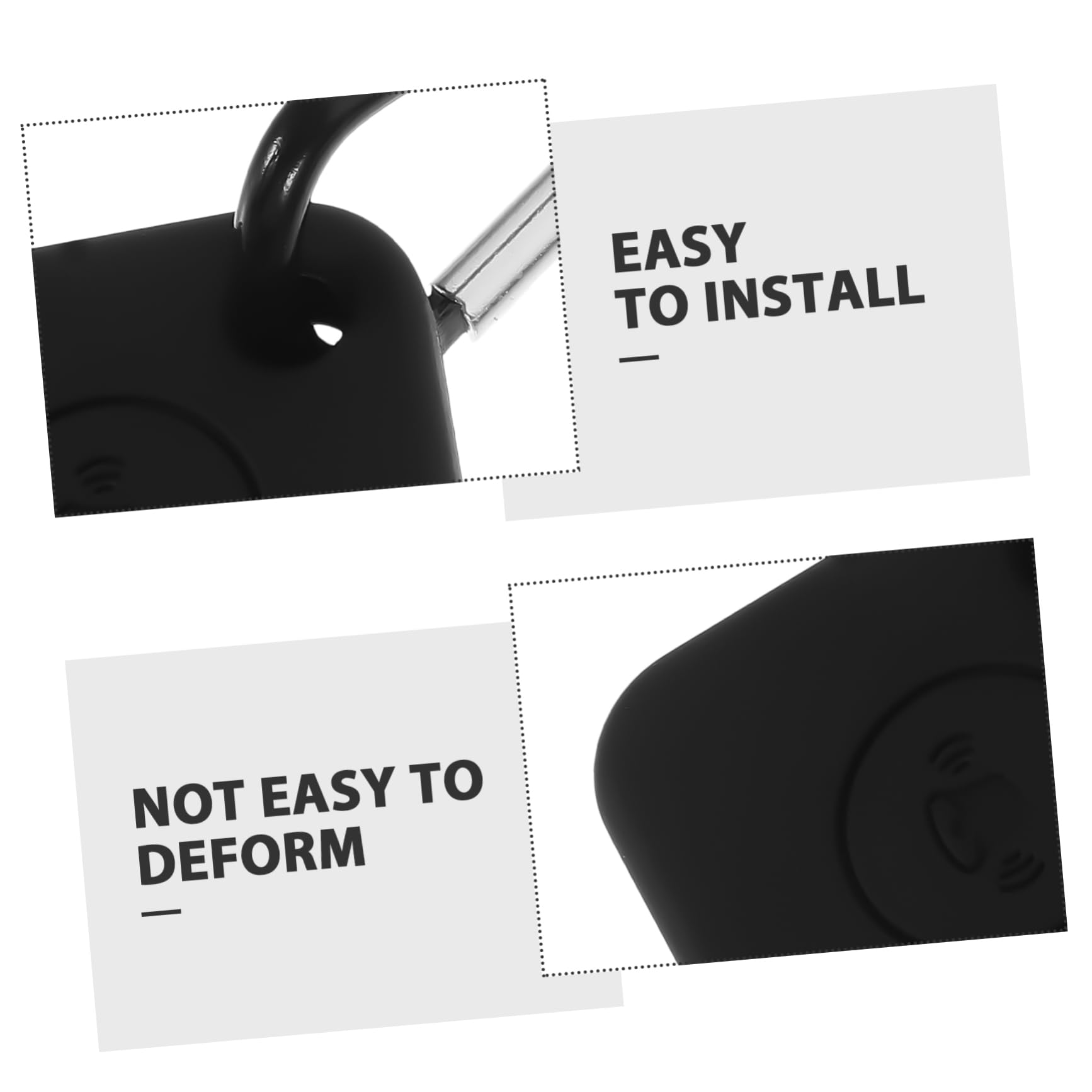 ETHZZLE Tile Tracker Pro 4-Pack - Premium Bluetooth Key Finder & Item Locator for Keys, Wallets, Bags (Black) | Anti-Loss Device for Home, Office & Travel Accessories