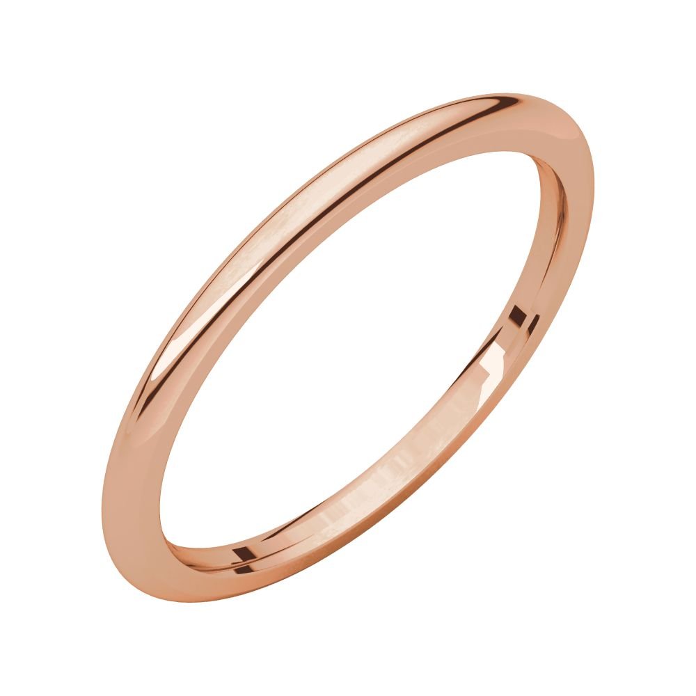 14K Rose Gold 1.5mm Comfort Fit Men's Wedding Band Ring - Size 6 | Durable & Hypoallergenic Jewelry for Everyday Wear | Perfect for Weddings, Anniversaries & Special Occasions